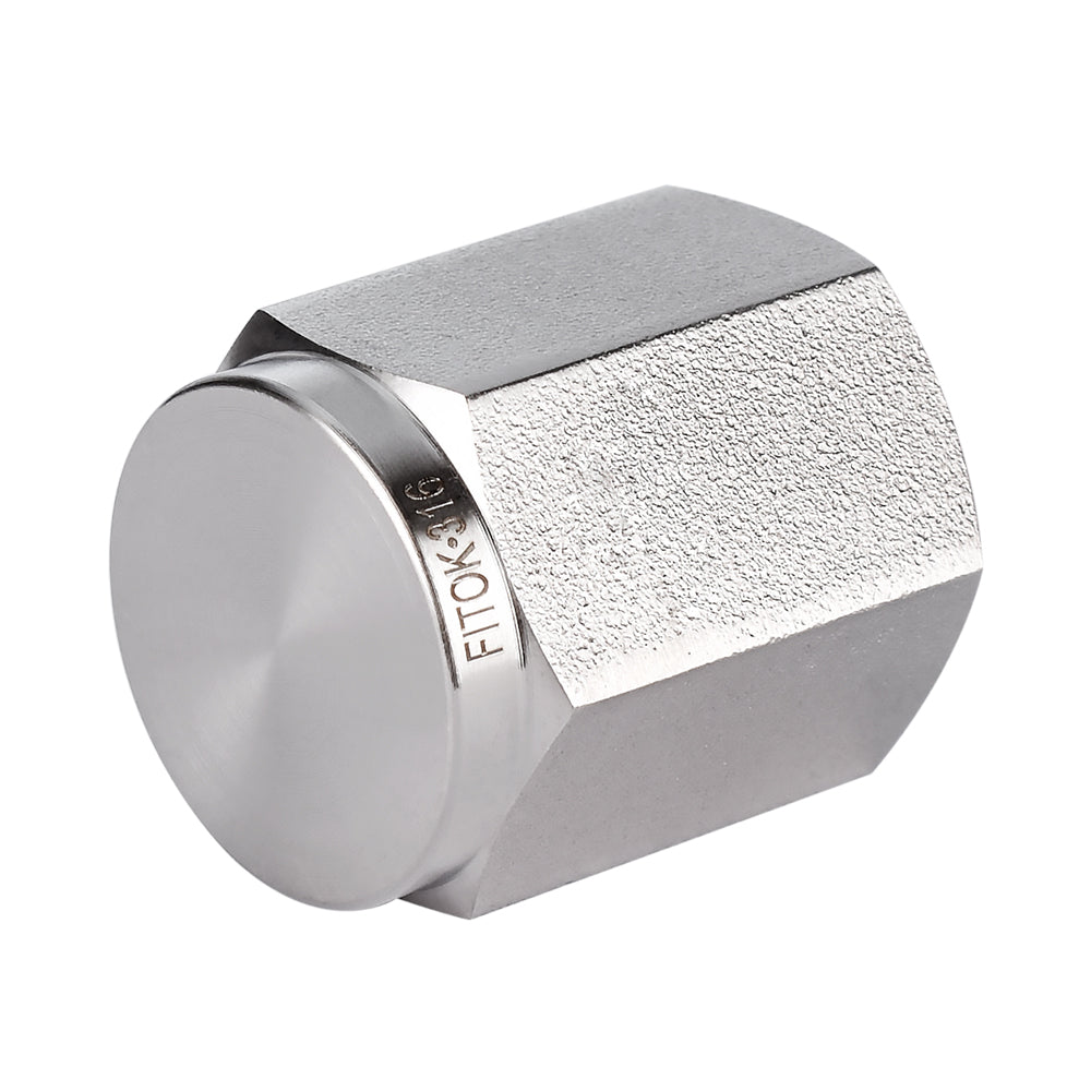 FITOK 316 Stainless Steel Pipe Fitting, Cap, Female NPT