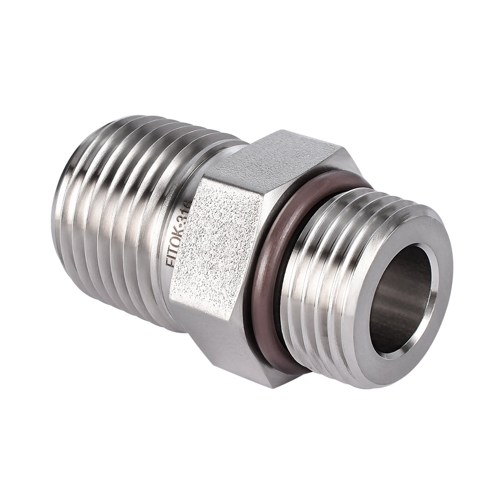 FITOK 316 Stainless Steel Pipe Fitting Hex Nipple Male NPT x Male NPT