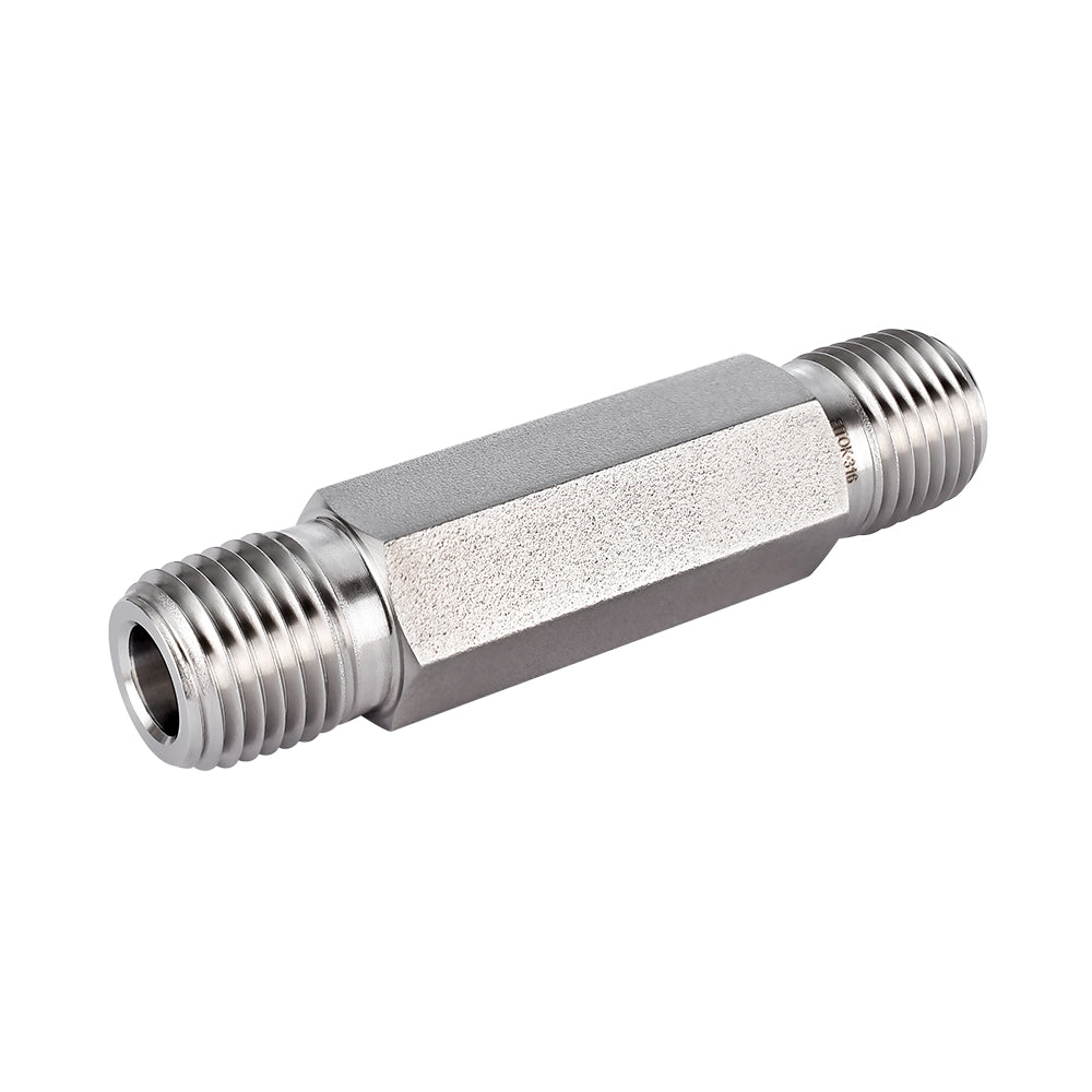 FITOK 316 Stainless Steel Pipe Fitting Hex Long Nipple Male NPT