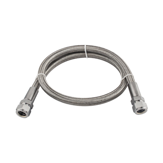 FITOK PTFE-Lined Stainless Steel Braided Hose 3/4" Nominal Hose Size 3/4" Tube Fitting 316 SS End Connections 1500 psi Chemically Compatible