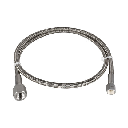 FITOK PTFE-Lined Stainless Steel Braided Hose 1/4" Nominal Hose Size 1/4" Female NPT x Female JIC 37° Flare Swivel 316 SS End Connections 3000 psi Chemically Compatible