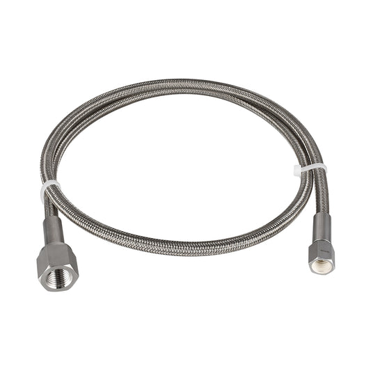FITOK PTFE-Lined Stainless Steel Braided Hose 1/4" Nominal Hose Size 1/4" Female NPT x Female JIC 37° Flare Swivel 316 SS End Connections 3000 psi Chemically Compatible