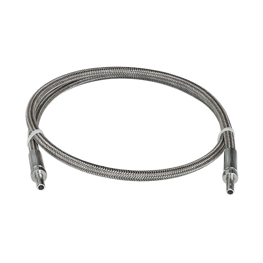FITOK PTFE-Lined Stainless Steel Braided Hose 1/4" Nominal Hose Size 1/4" Tube Adapter 316 SS End Connections 3000 psi Chemically Compatible