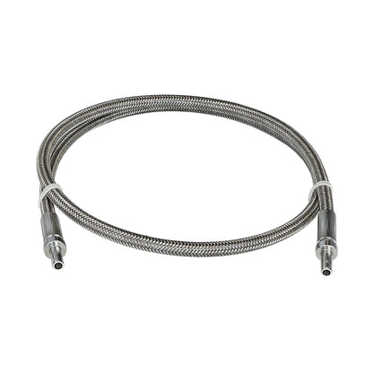 FITOK PTFE-Lined Stainless Steel Braided Hose 1/4" Nominal Hose Size 1/4" Tube Adapter 316 SS End Connections 3000 psi Chemically Compatible