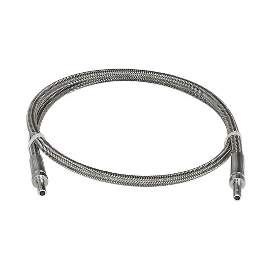 FITOK PTFE-Lined Stainless Steel Braided Hose 1/4" Nominal Hose Size 1/4" Tube Adapter 316 SS End Connections 3000 psi Chemically Compatible