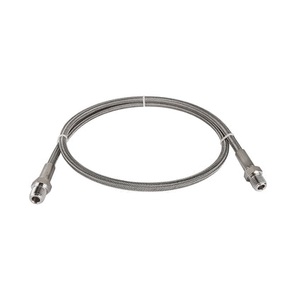 FITOK PTFE-Lined Stainless Steel Braided Hose 1/4" Nominal Hose Size 1/4" Male NPT 316 SS End Connections 3000 psi Chemically Compatible