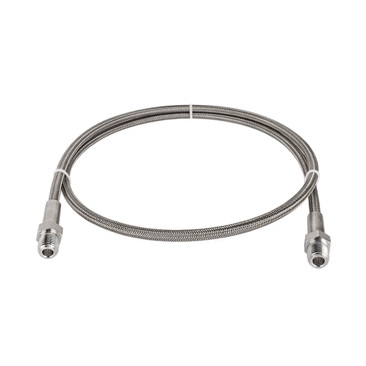 FITOK PTFE-Lined Stainless Steel Braided Hose 3/8" Nominal Hose Size 3/8" Male NPT 316 SS End Connections 2500 psi Chemically Compatible