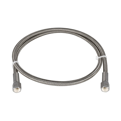 FITOK PTFE-Lined Stainless Steel Braided Hose 1/4" Nominal Hose Size 1/4" Female JIC 37° Flare Swivel 316 SS End Connections 3000 psi Chemically Compatible