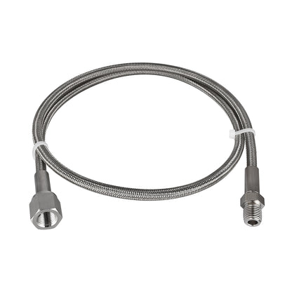 FITOK PTFE-Lined Stainless Steel Braided Hose 1/4" Nominal Hose Size 1/4" Female NPT x Male NPT 316 SS End Connections 3000 psi Chemically Compatible