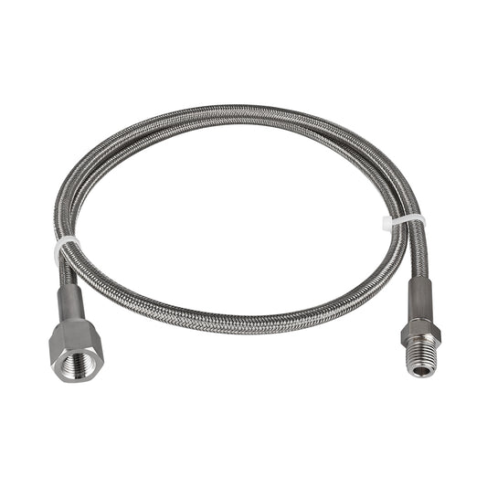 FITOK PTFE-Lined Stainless Steel Braided Hose 1/4" Nominal Hose Size 1/4" Female NPT x Male NPT 316 SS End Connections 3000 psi Chemically Compatible