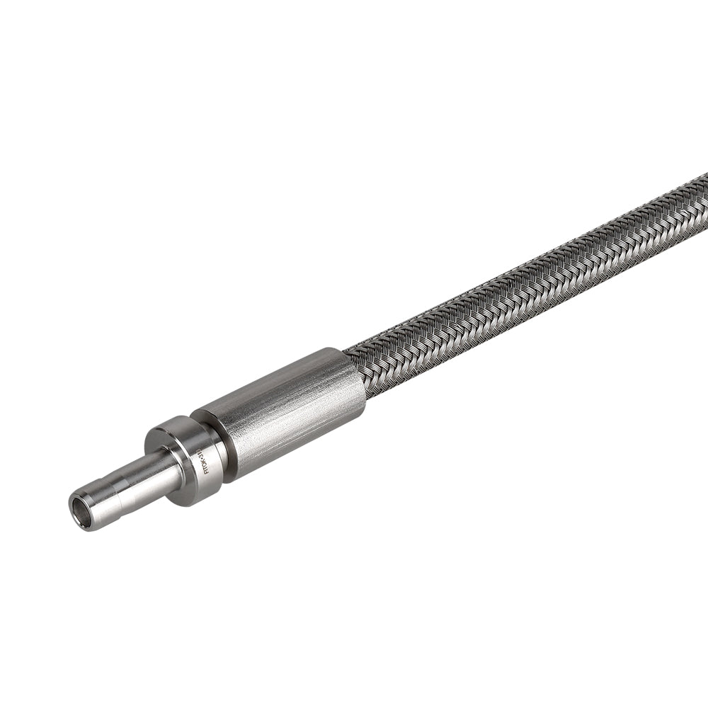 FITOK PTFE-Lined Stainless Steel Braided Hose 1/4" Nominal Hose Size 1/4" Tube Adapter 316 SS End Connections 3000 psi Chemically Compatible