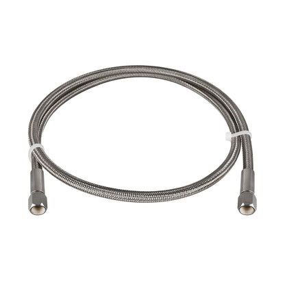 FITOK PTFE-Lined Stainless Steel Braided Hose 3/8" Nominal Hose Size 3/8" Female JIC 37° Flare Swivel 316 SS End Connections 2500 psi Chemically Compatible