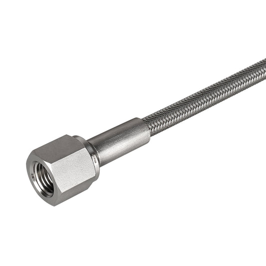 FITOK PTFE-Lined Stainless Steel Braided Hose 1/2" Nominal Hose Size 1/2" Female NPT x Male NPT 316 SS End Connections 2000 psi Chemically Compatible
