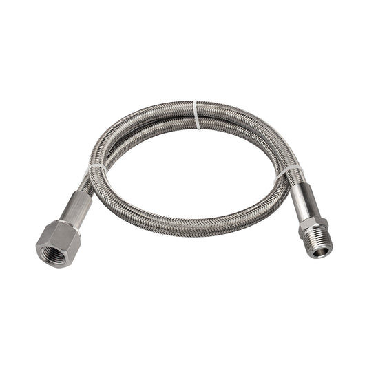 FITOK PTFE-Lined Stainless Steel Braided Hose 3/4" Nominal Hose Size 3/4" Female NPT x Male NPT 316 SS End Connections 1500 psi Chemically Compatible