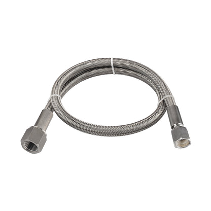 FITOK PTFE-Lined Stainless Steel Braided Hose 3/4" Nominal Hose Size 3/4" Female NPT x Female JIC 37° Flare Swivel 316 SS End Connections 1500 psi Chemically Compatible