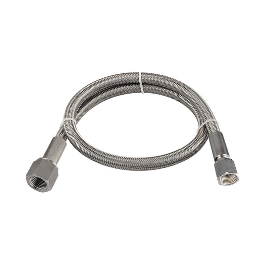 FITOK PTFE-Lined Stainless Steel Braided Hose 3/4" Nominal Hose Size 3/4" Female NPT x Female JIC 37° Flare Swivel 316 SS End Connections 1500 psi Chemically Compatible