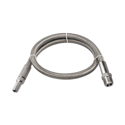 FITOK PTFE-Lined Stainless Steel Braided Hose 3/4" Nominal Hose Size 3/4" Tube Adapter x Male NPT 316 SS End Connections 1500 psi Chemically Compatible