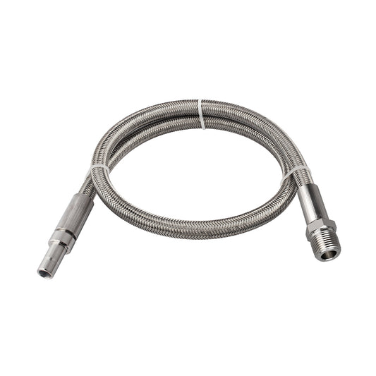 FITOK PTFE-Lined Stainless Steel Braided Hose 3/4" Nominal Hose Size 3/4" Tube Adapter x Male NPT 316 SS End Connections 1500 psi Chemically Compatible