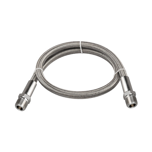 FITOK PTFE-Lined Stainless Steel Braided Hose 3/4" Nominal Hose Size 3/4" Male NPT 316 SS End Connections 1500 psi Chemically Compatible