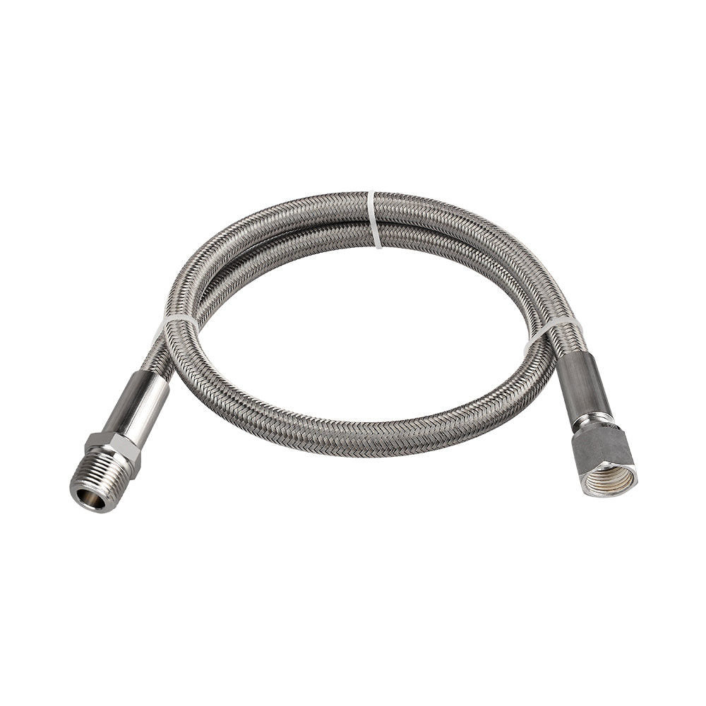 FITOK PTFE-Lined Stainless Steel Braided Hose 3/4" Nominal Hose Size 3/4" Male NPT x Female JIC 37° Flare Swivel 316 SS End Connections 1500 psi Chemically Compatible