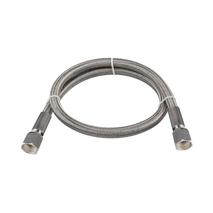 FITOK PTFE-Lined Stainless Steel Braided Hose 1/2" Nominal Hose Size 1/2" Female JIC 37° Flare Swivel 316 SS End Connections 2000 psi Chemically Compatible
