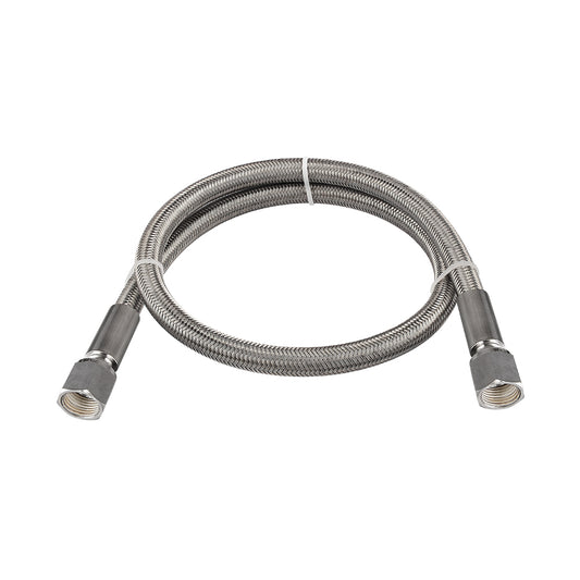 FITOK PTFE-Lined Stainless Steel Braided Hose 1/2" Nominal Hose Size 1/2" Female JIC 37° Flare Swivel 316 SS End Connections 2000 psi Chemically Compatible