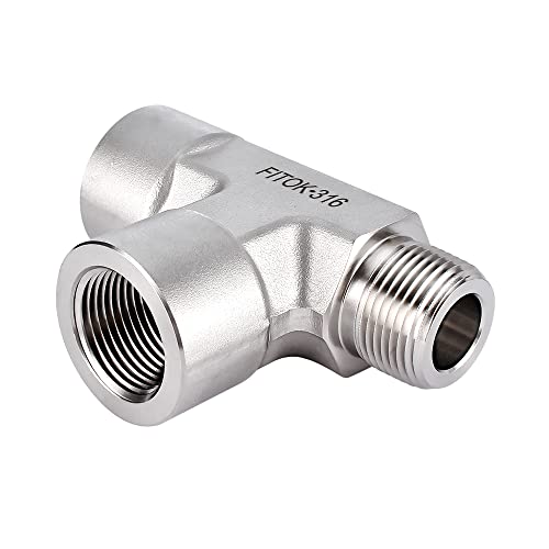 FITOK 316 Stainless Steel Male Street Tee Female NPT x Male NPT x Female NPT