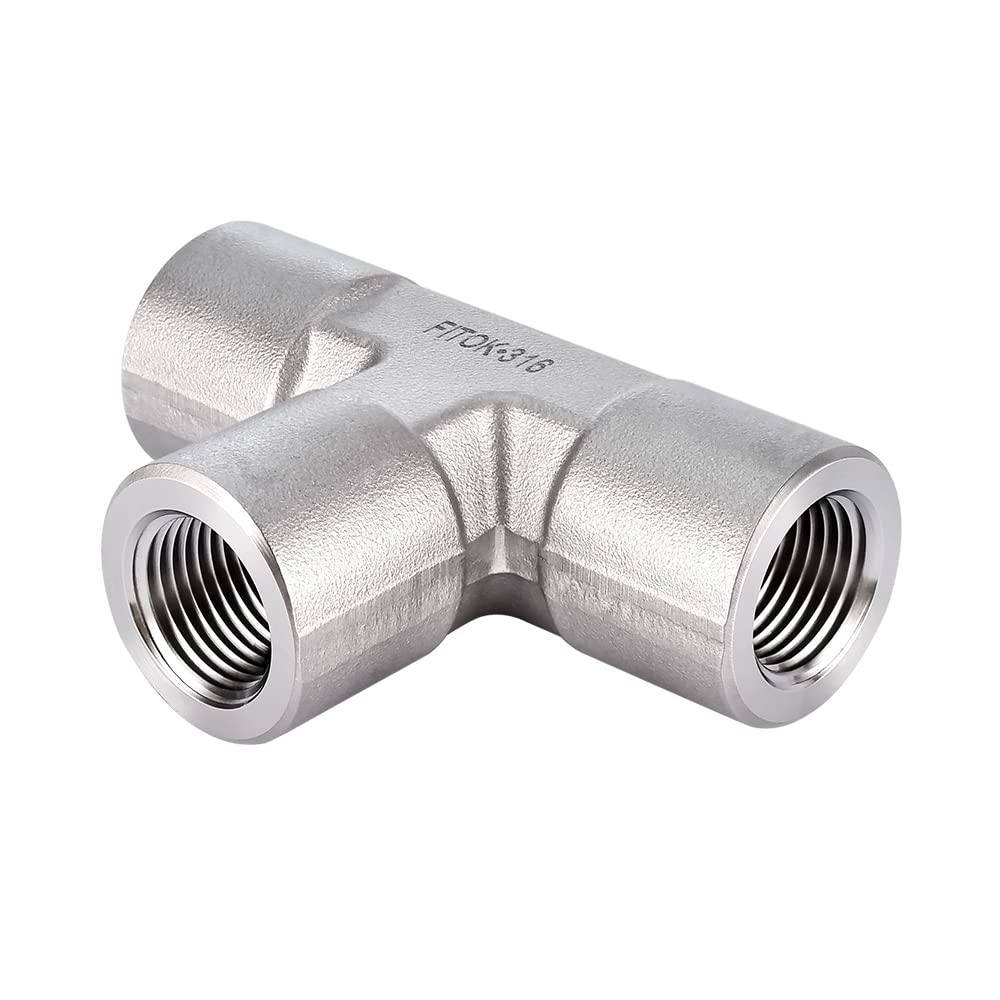 FITOK 316 Stainless Steel Female Tee Pipe Fitting Female NPT