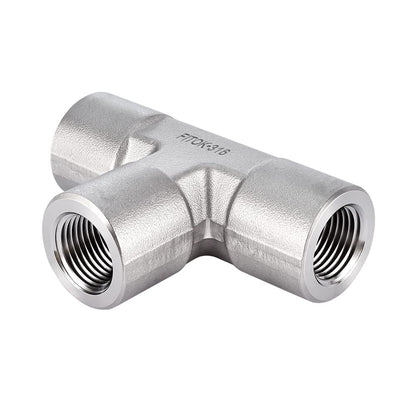 FITOK 316 Stainless Steel Female Tee Pipe Fitting Female NPT