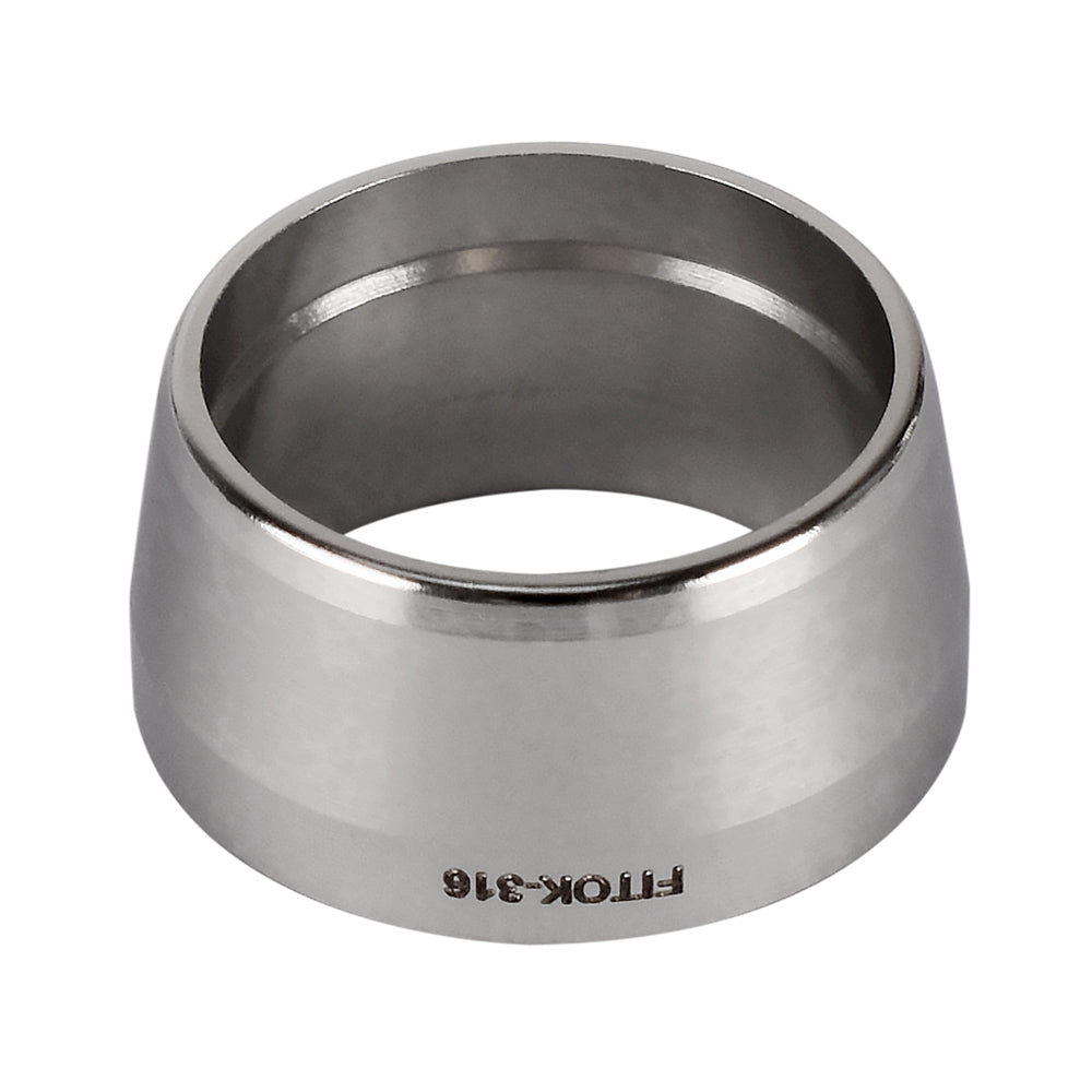 FITOK 316 Stainless Steel Ferrule for Single Ferrule Compression Tube Fitting Component Sets (5-Pack Nuts / 10-Pack Ferrule Sets)