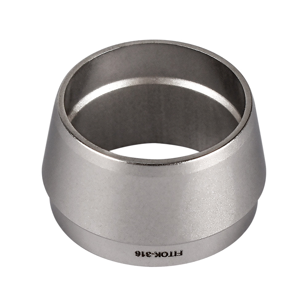 FITOK 316 Stainless Steel Ferrule for Single Ferrule Compression Tube Fitting Component Sets (5-Pack Nuts / 10-Pack Ferrule Sets)