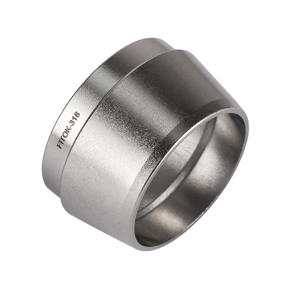 FITOK 316 Stainless Steel Ferrule for Single Ferrule Compression Tube Fitting Component Sets (5-Pack Nuts / 10-Pack Ferrule Sets)