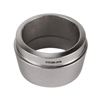 FITOK 316 Stainless Steel Ferrule for Single Ferrule Compression Tube Fitting Component Sets (5-Pack Nuts / 10-Pack Ferrule Sets)