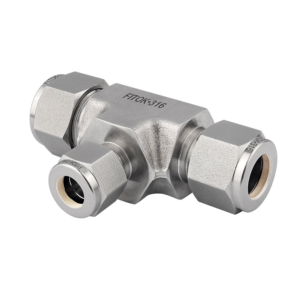 FITOK 316 Stainless Steel Compression Fitting Reducing Union Tee Tube OD