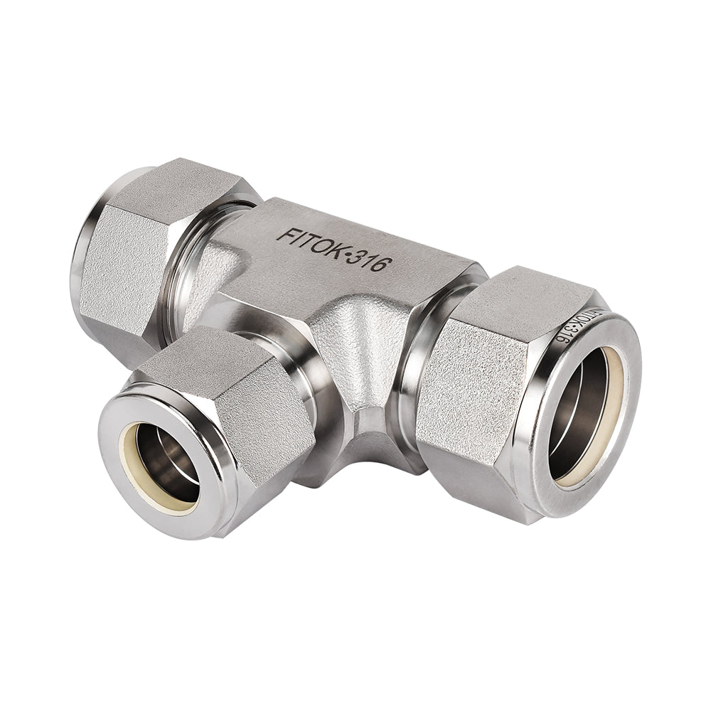 FITOK 316 Stainless Steel Compression Fitting Reducing Union Tee Tube OD