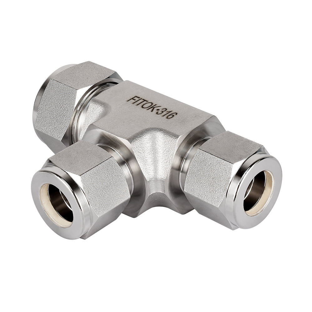 FITOK 316 Stainless Steel Compression Fitting Reducing Union Tee Tube OD