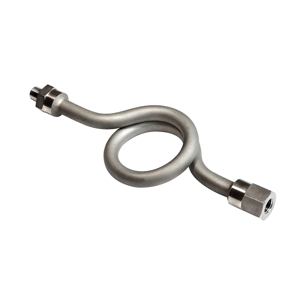 FITOK 316 Stainless Steel Syphon Tube Pigtail for Pressure Gauge, 1/4" Male NPT x 1/4" Female NPT 6000 psi