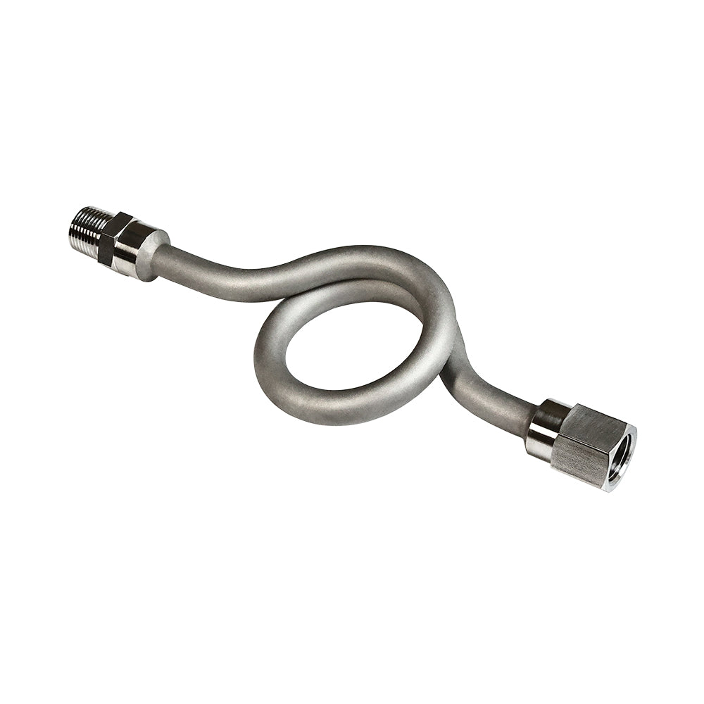 FITOK 316 Stainless Steel Syphon Tube Pigtail for Pressure Gauge, 1/4" Male NPT x 1/4" Female NPT 6000 psi