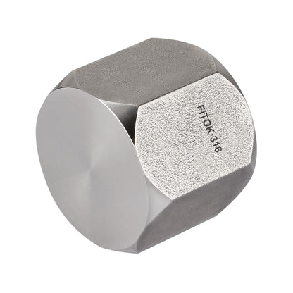 FITOK 37° Flared Tube Cap JIC Female, 316 Stainless Steel