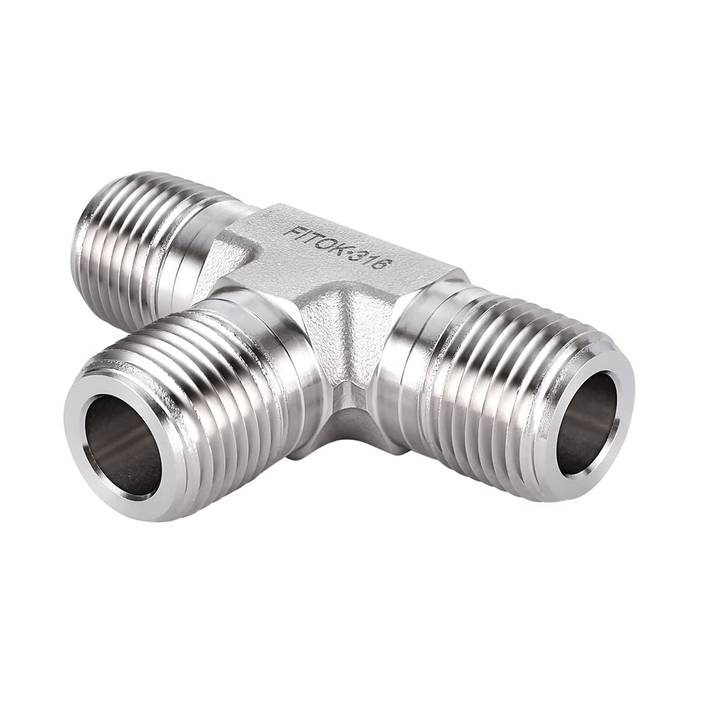 FITOK 316 Stainless Steel Instrumentation Pipe Fitting Tee Male NPT