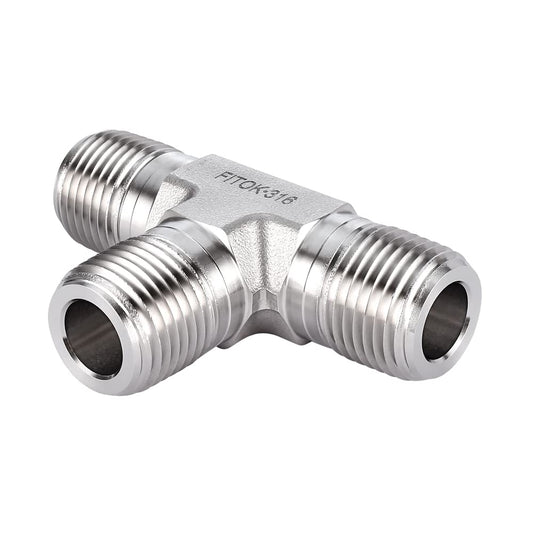 FITOK 316 Stainless Steel Instrumentation Pipe Fitting Tee Male NPT