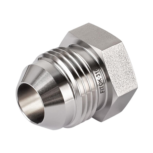 FITOK 37° Flared Tube Plug JIC Male, 316 Stainless Steel