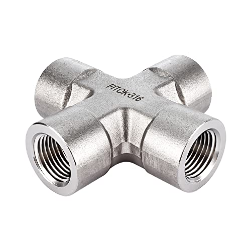 FITOK 316 Stainless Steel Pipe Fitting Cross Female NPT