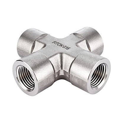 FITOK 316 Stainless Steel Pipe Fitting Cross Female NPT